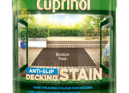 Cuprinol 2.5 Litre anti slip Decking Stain Boston Teak 5092617