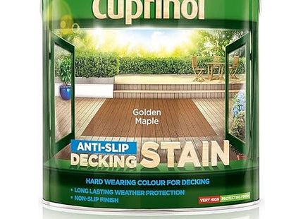 Cuprinol 2.5 Litre anti slip Decking Stain - Golden Maple