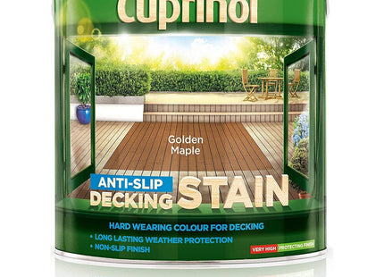 Cuprinol 2.5 Litre anti slip Decking Stain - Golden Maple