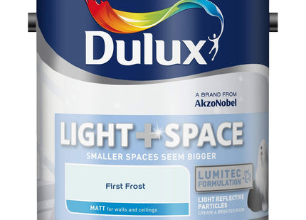 Dulux Light and Space Matt Emulsion Paint For Walls And Ceilings - First Frost 2.5 Litre