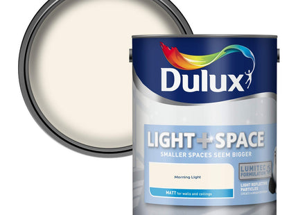 Dulux Light & Space Matt Emulsion Paint - Morning Light - 5 Litre