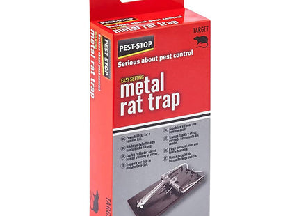 Pest-Stop Easy Setting Metal Rat Trap Traps for Indoor and Outdoor Durable Reusable Snap Traps for Rodent Control Humane and Powerful