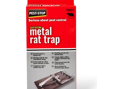 Pest-Stop Easy Setting Metal Rat Trap Traps for Indoor and Outdoor Durable Reusable Snap Traps for Rodent Control Humane and Powerful