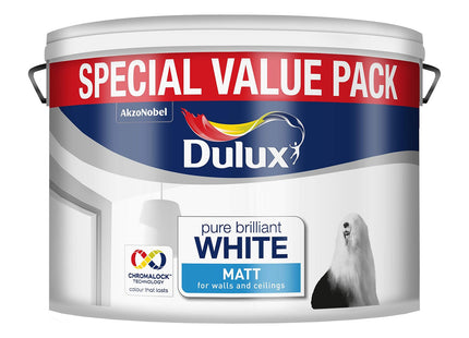 Dulux Matt Paint, 7 Litre - Pure Brilliant White