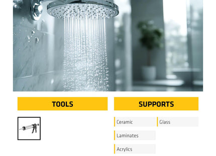 Everbuild Sika SikaSeal Sanitary Silicone + (Previously Everflex 500), Waterproof - Anti-Fungal - Quick Curing - White - 295ml