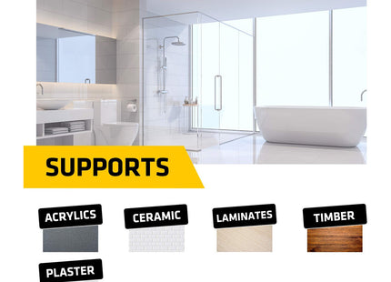 Everbuild Bath and Kitchen Acrylic Sealant - Anti Mould Formulation - White - 290ml cartridge