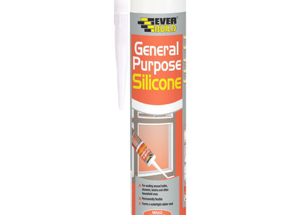 Everbuild General Purpose Silicone Sealant - Waterproof - Suitable for Interior and Exterior Use - Brown - 280ml