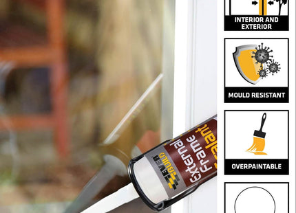 Everbuild External Frame Sealant - Interior And Exterior Use - Permanently Flexible - Mould-Resistant - White - 290ml