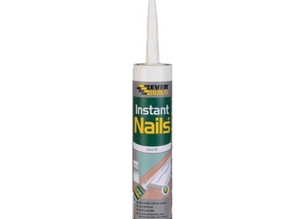 Everbuild Sika - Instant Nails - Extra Strong Solvent Free Glue Adhesive - Ideal For Internal Grab Adhesive Bonding Applications - White - 290ml