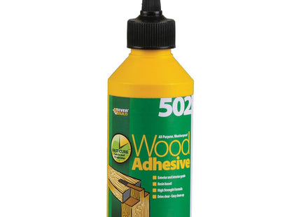 Everbuild 502 All Purpose Weatherproof Wood Adhesive - Suitable for typical Wood Bonding Applications - 250ml