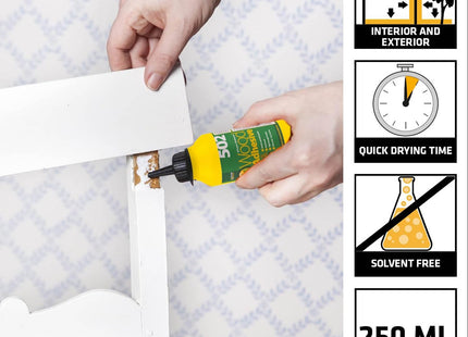 Everbuild 502 All Purpose Weatherproof Wood Adhesive - Suitable for typical Wood Bonding Applications - 250ml