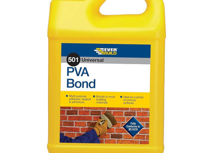 Everbuild 501 Universal Pva Bond - General Purpose Bonding Agent - 2.5 Litre