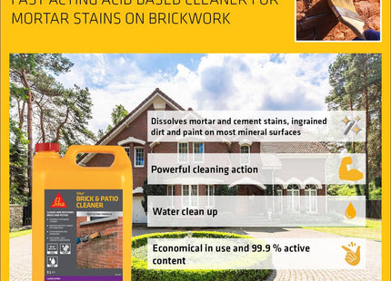 Everbuild Sika Brick & Patio Cleaner High Strength Brick and Patio Cleaner, 5 Litre