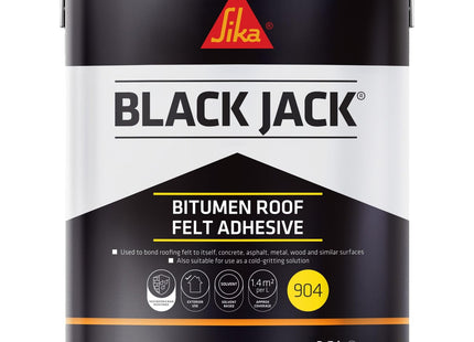 Everbuild Sika Black Jack 904 Roof Felt Adhesive - High Strength - Black - 2.5 Litre