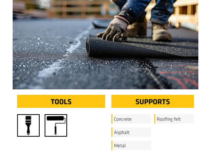 Everbuild Sika Black Jack 904 Roof Felt Adhesive - High Strength - Black - 2.5 Litre