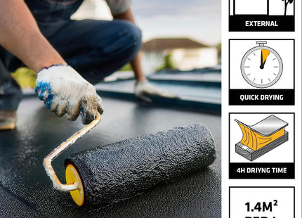 Everbuild Black Jack 904 Roof Felt Adhesive - High Strength - Black - 5 Litre