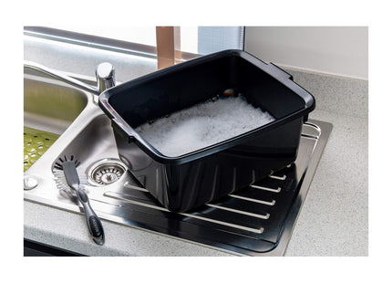 Addis Plastic Butler Large Rectangular Bowl, Soft Black, 12.5 Litre 505607