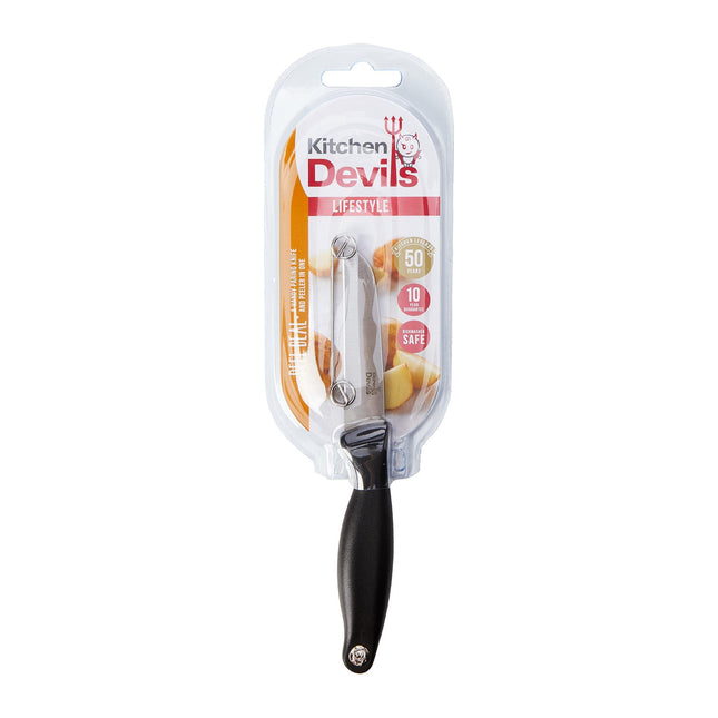 Kitchen Devils S8602001 Lifestyle Peeler/Parer Knife, Black, 27.5x8.5x2 cm