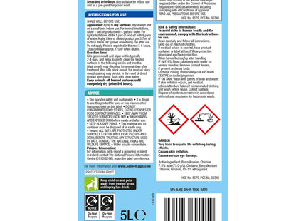 Patio Magic! Concentrate: Ideal Patios, Paths And Driveways (Kills Algae And Lichens), 5 Litre