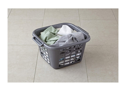Addis 24 Litre Square Laundry Basket, Metallic 505977