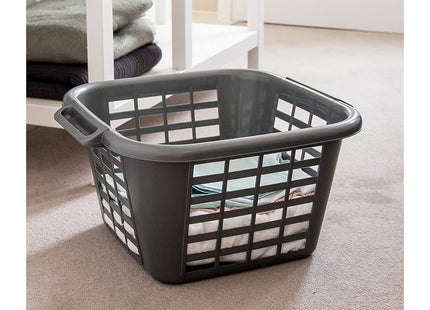 Addis 24 Litre Square Laundry Basket, Metallic 505977