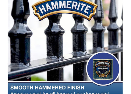 Hammerite Direct to Rust Metal Paint - Hammered Blue Finish 250ml 5092936