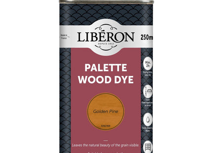 Liberon Palette Wood Dye Hardwood & Softwood Furniture 250ml Golden Pine 126730