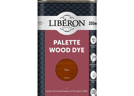 Liberon Palette Wood Dye Hardwood & Softwood Furniture 250ml Yew 126737