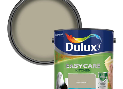 Dulux Easycare Kitchen Matt Emulsion Paint For Walls And Ceilings - Overtly Olive 2.5 Litre