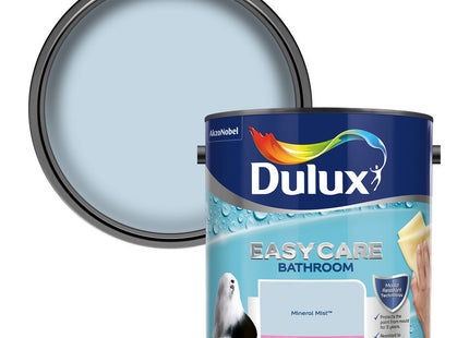 Dulux Easycare Bathroom Soft Sheen Emulsion Paint for Walls and Ceilings - Mineral Mist 2.5 Litre
