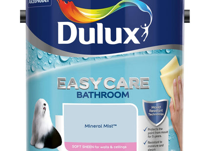 Dulux Easycare Bathroom Soft Sheen Emulsion Paint for Walls and Ceilings - Mineral Mist 2.5 Litre