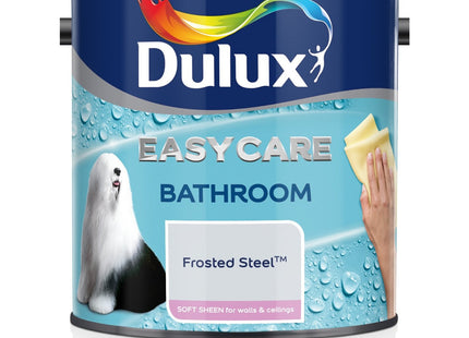 Dulux Easycare Bathroom Soft Sheen Emulsion Paint for Walls and Ceilings, Frosted Steel, 2.5 Litre 500001