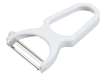 Chef Aid Speed Peeler, Quick and Easy Swivel Peeler with double edged Steel peeling blade with plastic grip handle for comfort while in use