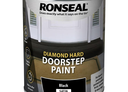 Ronseal 750ml Diamond Hard Doorstep Paint - Black DHDSPB750