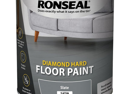 Ronseal 2.5 Litre Diamond Hard Floor Paint - Slate DHFPSL25L