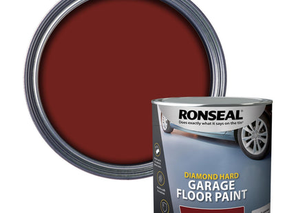 Ronseal 2.5 Litre Diamond Hardgarage Floor Paint - Tile Red DHGFPR25L