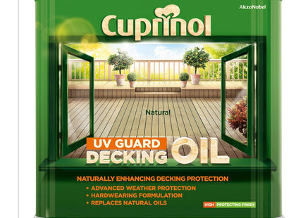 Cuprinol UV Guard Decking Oil - Natural 2.5 Litre
