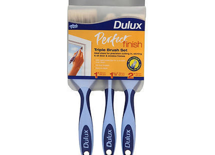 Dulux Men's Brushes, Blue, Triple Brush Set