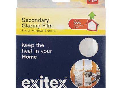 Exitex Insulating Film for Windows, Transparent Glazing Film 4.5m2 (3m x 1.5m)