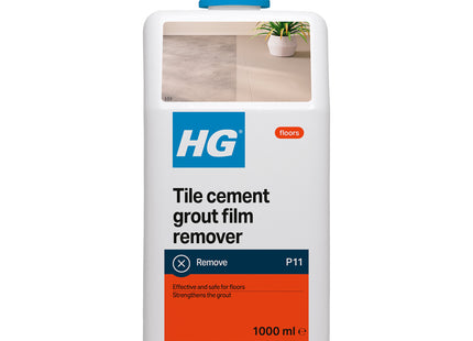 HG Tile Cement Grout Film Remover, Natural Stone Safe Floor Cleaner & Grout Stain Remover 1 Litre