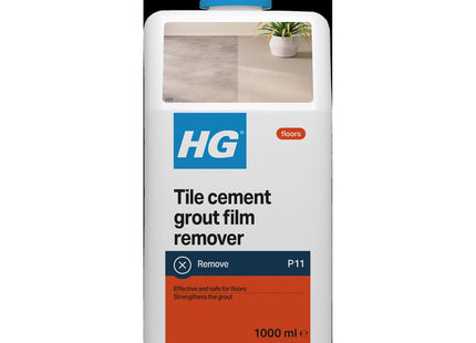 HG Tile Cement Grout Film Remover, Natural Stone Safe Floor Cleaner & Grout Stain Remover 1 Litre