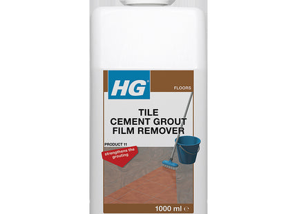 HG Tile Cement Grout Film Remover, Natural Stone Safe Floor Cleaner & Grout Stain Remover 1 Litre