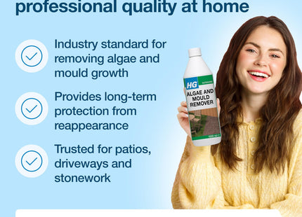 HG Algae & Mould Remover Concentrated Patio & Path Cleaner 1 Litre