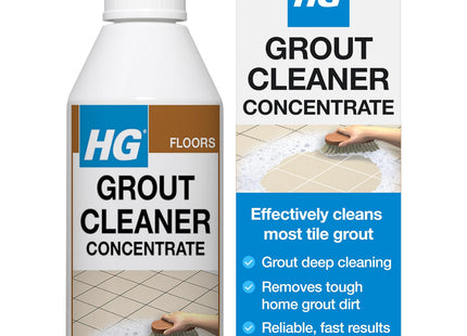 HG Grout Cleaner - Concentrated Tile Grout Cleaner for Floors, Walls & Bathrooms, Deep Cleaning & Colour Restoring Formula - 500ml