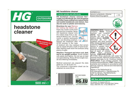 HG Headstone Cleaner Removes Dirt, Stains & Grime from Gravestones 500ml