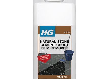HG Natural Stone Cement & Lime Film Remover 31, Granite & All Other Types of Calciferous Natural Stone 1 Litre 216100106