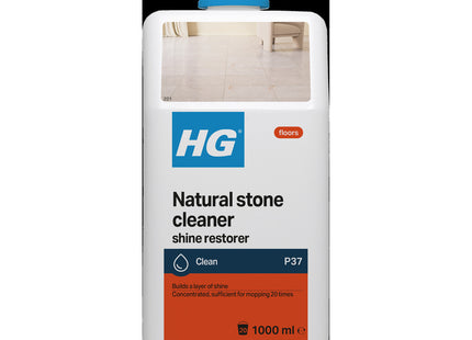 HG Natural Stone Cleaner Shine Restorer, Product 37, Highly Concentrated Formula for Marble and Calciferous Natural Stone 1 Litre 221100106