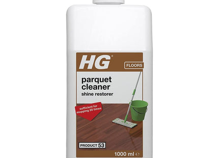 HG Parquet Cleaner shine restorer, Product 53, Concentrated Mopping Wooden Floor Gloss & Shine Restorer with Fresh Scent - 1 Litre 467100106