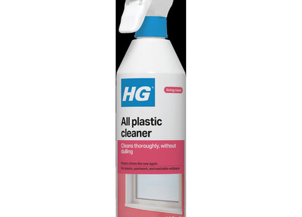 HG All Plastic Cleaner - Biodegradable Multi-Surface Cleaner for UPVC, Window Frames, Wallpaper, Plexiglass & Painted Areas - 500ml
