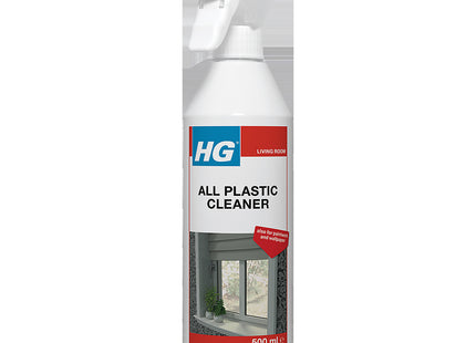 HG All Plastic Cleaner - Biodegradable Multi-Surface Cleaner for UPVC, Window Frames, Wallpaper, Plexiglass & Painted Areas - 500ml